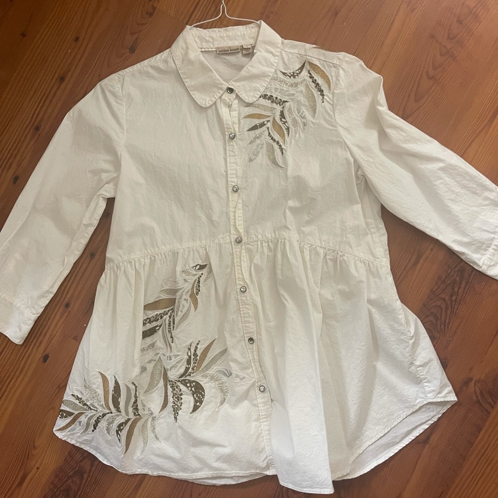 Anthropologie Holding Horses Embellished Tunic